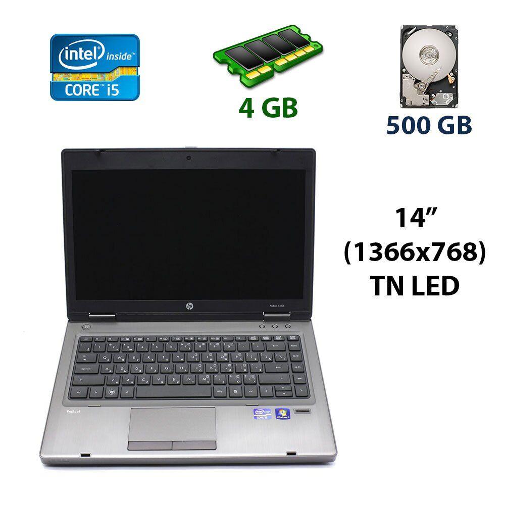 Ноутбук HP ProBook 6460b/ 14" (1600x900)/ Core i5-2410M/ 4 GB RAM/ 500 GB HDD/ HD 3000