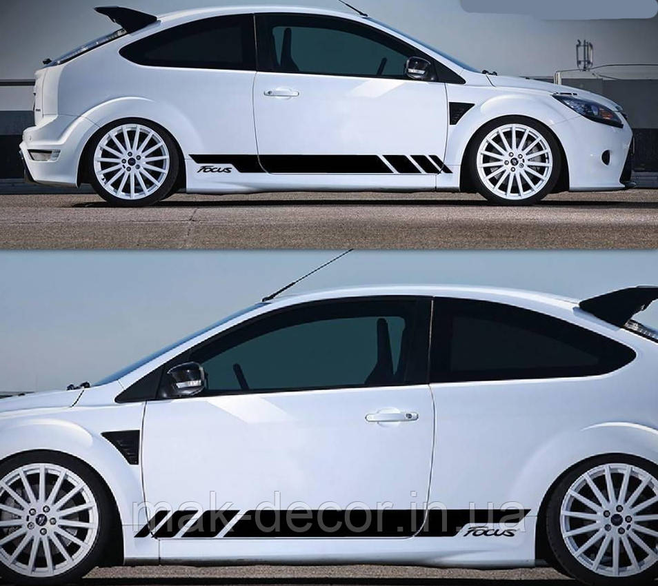 Вінілові наклейки на авто " Focus "  10х180 см х 2 шт