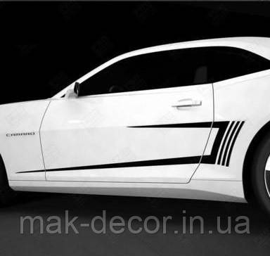 Вінілові наклейки на авто " Полоси 028 " 35х190 см