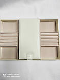 Скринька скриня трансформер на замочку Шкатулка для прикрас з великим дзеркалом колір білий, фото 4