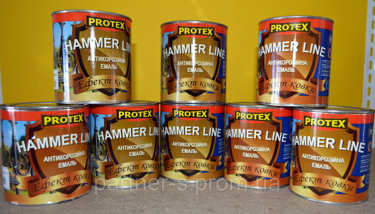 Противокоррозионная эмаль с эффектом ковки Hammer Line Protex (0,75 кг) - фото 3 - id-p206940185