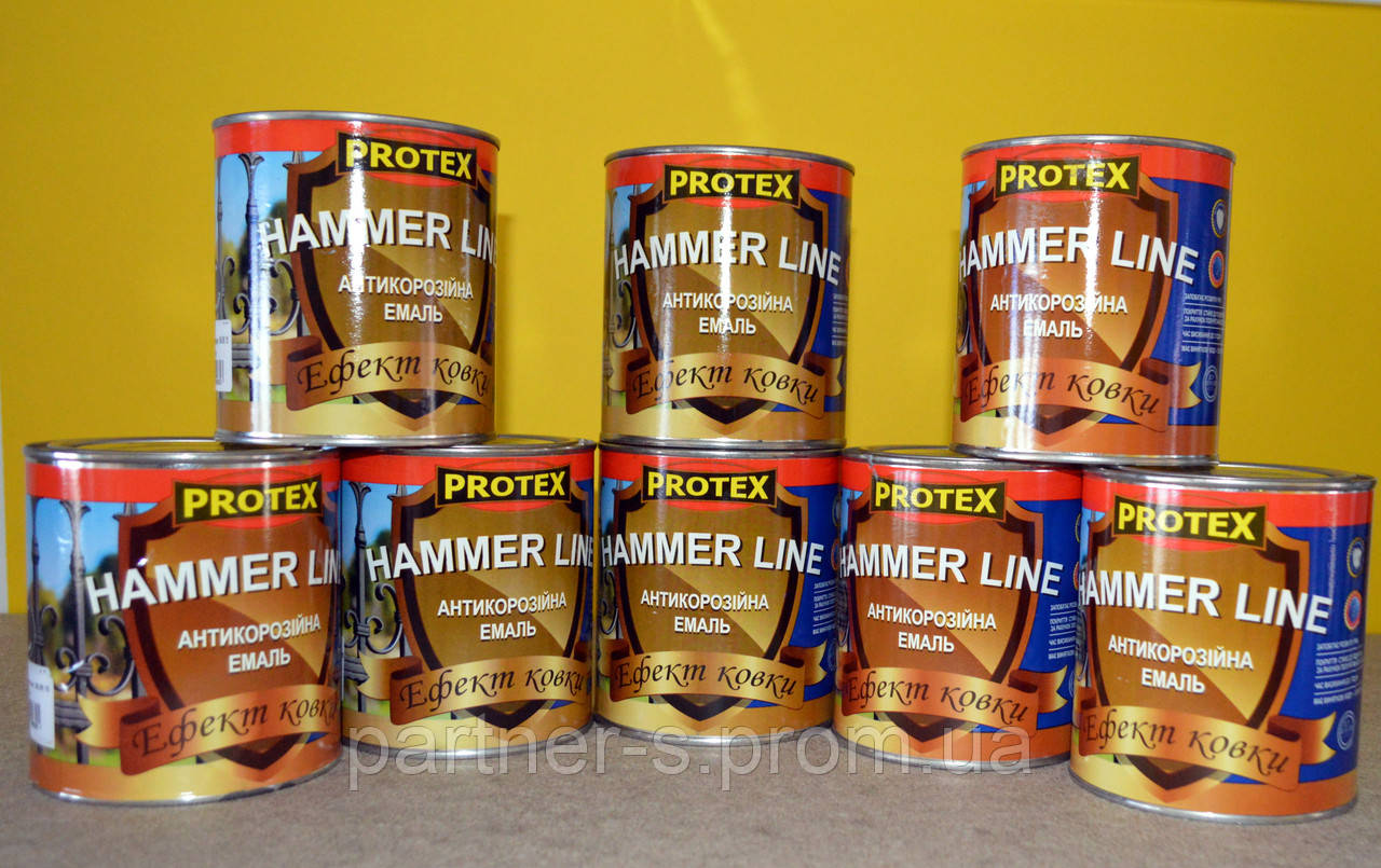 Противокоррозионная эмаль с эффектом ковки Hammer Line Protex (0,75 кг) - фото 4 - id-p206940185