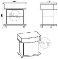Тумба під телевізор Карат р.скло 643х600х435мм Компаніт, фото 2