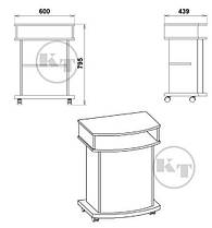 Тумба під телевізор Карат-2 795х600х439мм Компаніт, фото 2