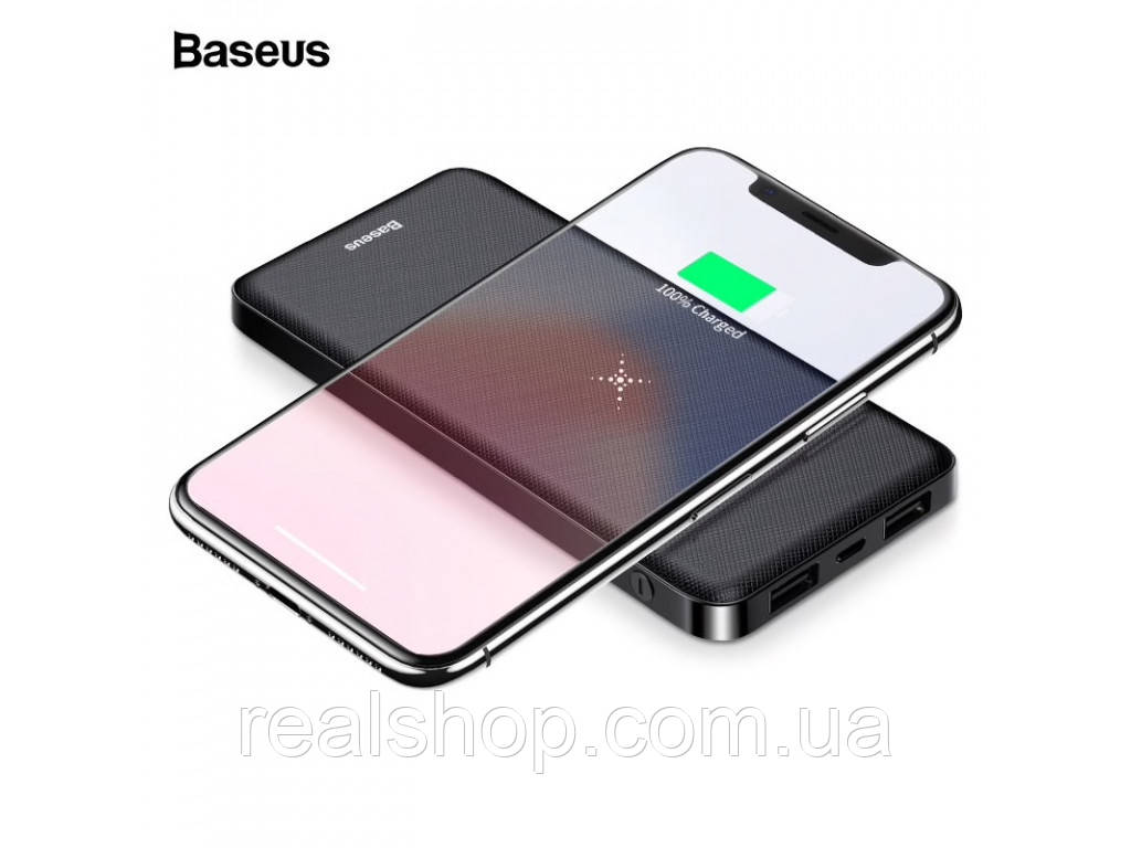 Зовнішній акумулятор Baseus M36 Wireless Charger Power Bank 10000 mAh Black (PPALL-M3601)