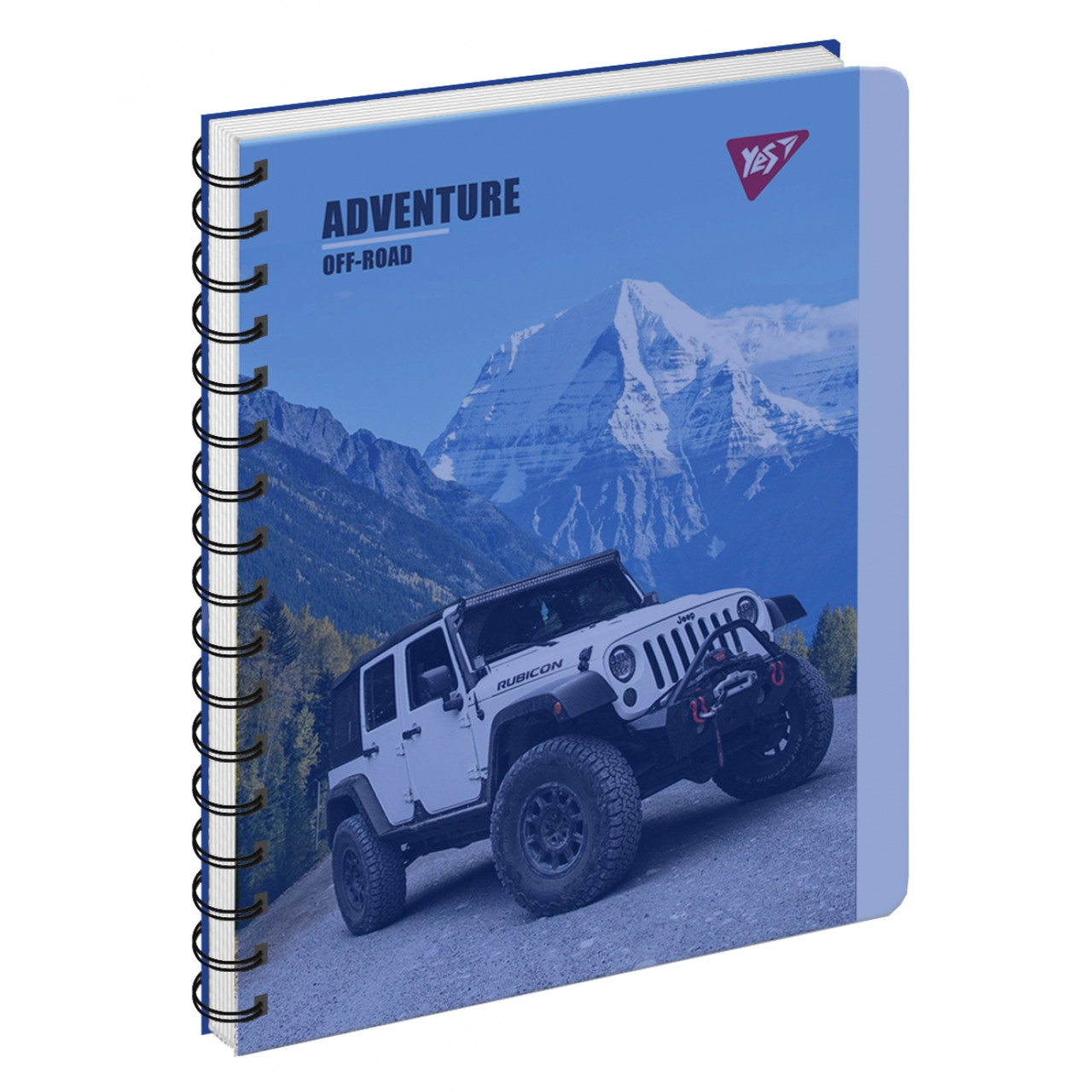 Блокнот YES А5 на спіралі, пластикова обкладинка 144 арк., клітинка, "Jeep" 681772, фото 1