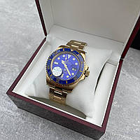 Часы наручные Ролекс Rolex Submariner AAA Date Gold-Blue