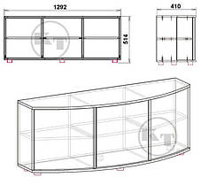 Тумба під телевізор Плазма-2 514х1292х410мм Компаніт, фото 2