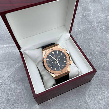 Годинник наручний Hublot 5828 Classic Fusion Black-Gold-Black