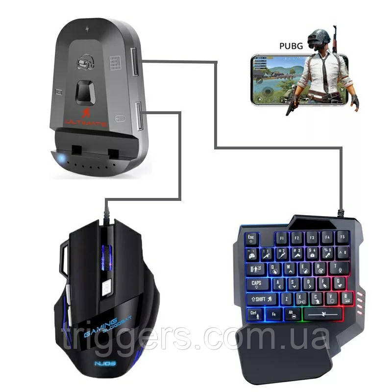 Combo-комплект конвертер Union M2 Pro клавіатура і мишка для телефонів з Mediatek процесорами Bluetooth ver:4.2
