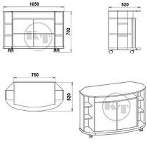 Тумба під телевізор Хортиця 702х1050х520мм Компаніт, фото 2