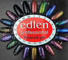 Палітра відтінків гель-лаків Edlen Peacock Gel (9 мл)