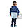 Дитяча 110 (104) 3-4 років куртка вітровка парку для хлопчика літня тонка легка з капюшоном 4693 Блакитний, фото 3