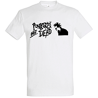 Турція!Белая футболка с надписью принтом "Панки не умирают. Punks not dead"