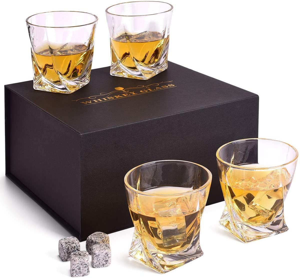 Набір для віскі 4 дизайнерських келиха Whiskey Glasses Set, 4 Fashioned Whisky Glasses