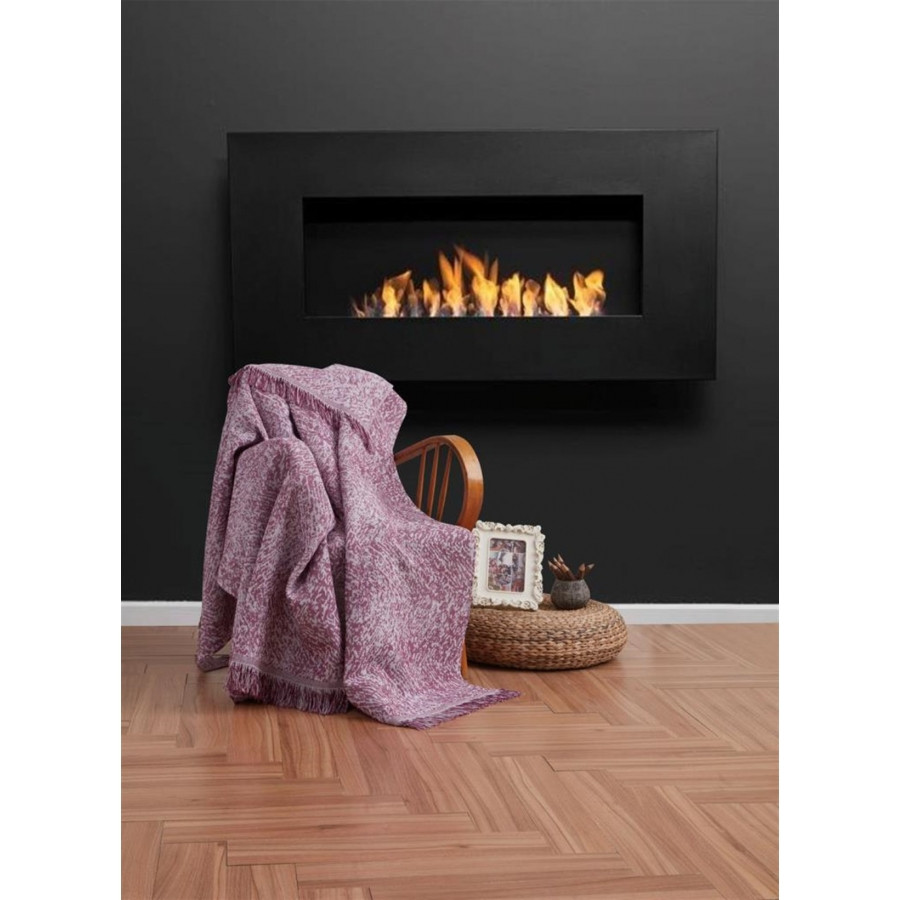 Плед-накидка Eponj Home Buldan Keten - Linen 170*220 фиолетовый