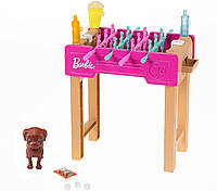 Игровой набор Барби Настольный футбол Barbie Working Foosball Table Playset with Pet, Game Night Theme GRG77