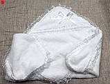 Крижмо микрофибра "Ангелочек" для крещения с вышивкой (1,0м. * 0,8м.), фото 3