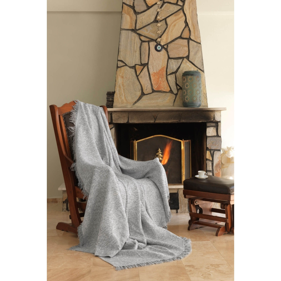 Плед-накидка Eponj Home Buldan Keten - Linen 170*220