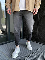 Мужские стильные качественные джинсы МОМ (тёмно-серые). Турецкие мужские джинсы
