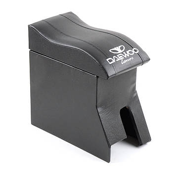 Подлокотник Daewoo Lanos Чeрный + лого "Daewoo", изгиб под руку