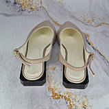 Кожаные босоножки на маленьком каблуке ADAMS, фото 4