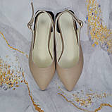 Кожаные босоножки на маленьком каблуке ADAMS, фото 3