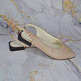 Кожаные босоножки на маленьком каблуке ADAMS, фото 5