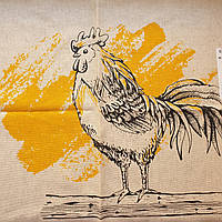 Лляний рушник із петушкою