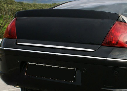 Кромка багажника (нерж) OmsaLine - Італійська нержавійка для Peugeot 407