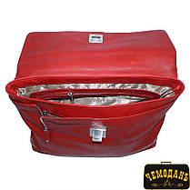 Портфель шкіряний Tony Perotti Contatto 9160-35 rosso червоний, фото 6
