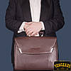 Портфель шкіряний Tony Perotti Giugiaro 9427-42 moro коричневий, фото 8