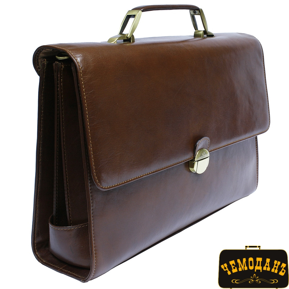 Портфель шкіряний Tony Perotti Italico 7010 cognac коньячний