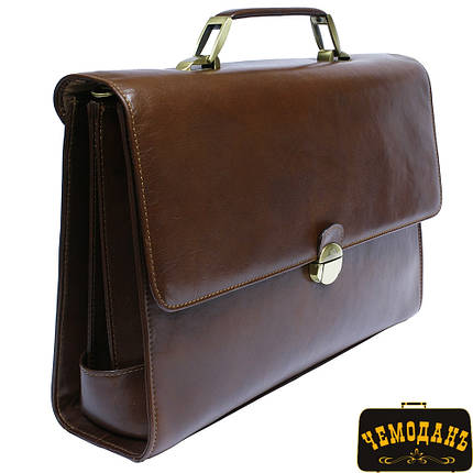 Портфель шкіряний Italico 7010 cognac коньячний, фото 2
