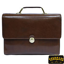 Портфель шкіряний Tony Perotti Italico 7010 cognac коньячний, фото 3