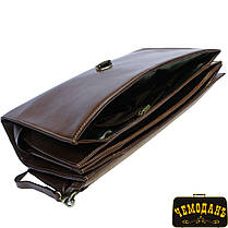 Портфель шкіряний Italico 7010 cognac коньячний, фото 2
