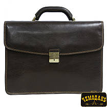 Портфель шкіряний Tony Perotti Italico 809 moro коричневий, фото 3