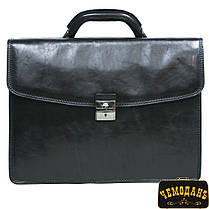 Портфель шкіряний Tony Perotti Italico 809 nero чорний, фото 3