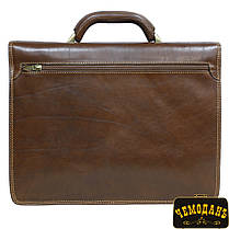 Портфель шкіряний Tony Perotti Italico 8013 cognac коньячний, фото 4