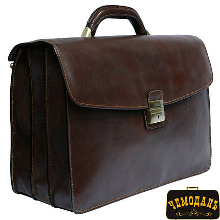 Портфель шкіряний Tony Perotti Italico 8071 moro коричневий, фото 1