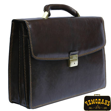 Портфель шкіряний Tony Perotti Italico 8087 moro коричневий, фото 1