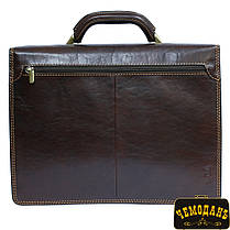 Портфель шкіряний Tony Perotti Italico 8087 moro коричневий, фото 4