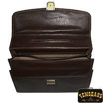 Портфель шкіряний Tony Perotti Italico 8087 moro коричневий, фото 5