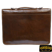Портфель шкіряний Tony Perotti Italico 8091 cognac коньячний, фото 4