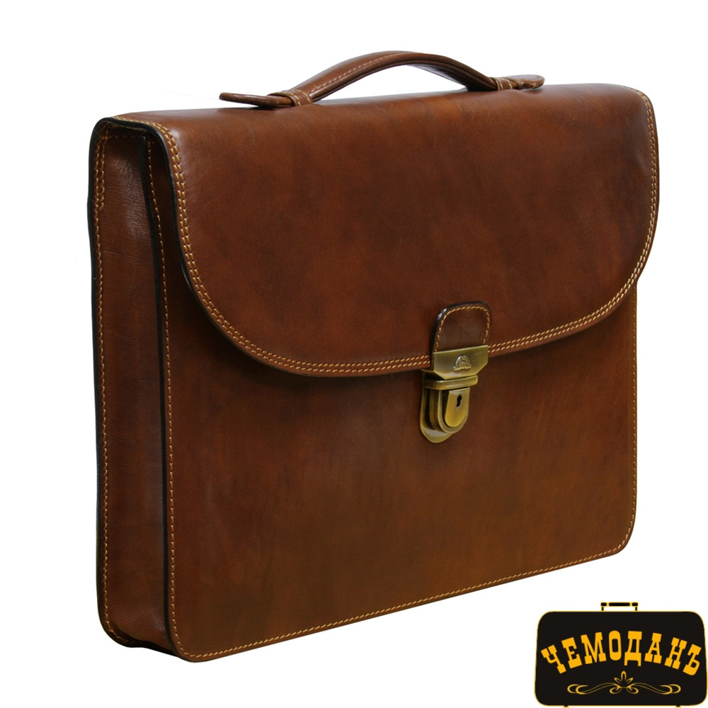 Портфель шкіряний Tony Perotti Italico 8091L cognac коньячний