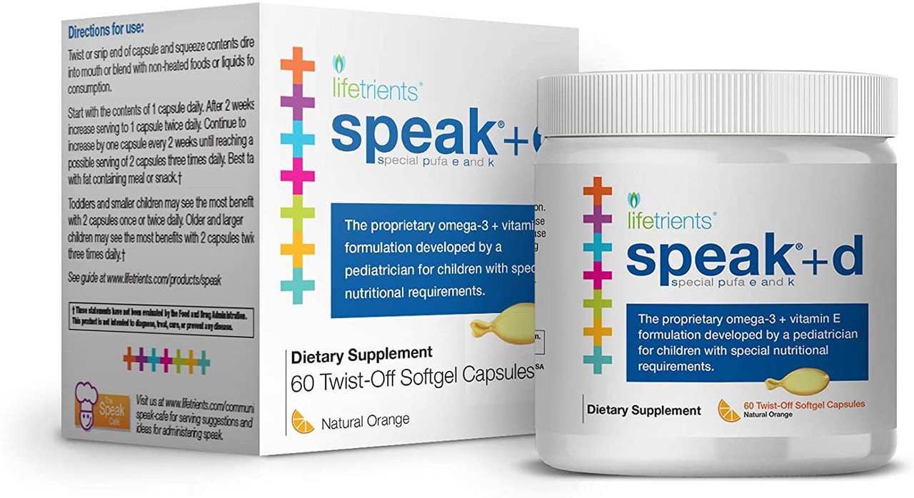 Speak+D Спік+Д Омега, Speak + D Twist-Off Softgels — Натуральний апельсин — 60 капсул