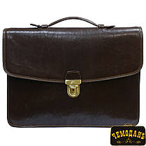 Портфель шкіряний Italico 8091L moro коричневий, фото 2