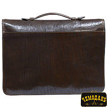 Портфель шкіряний Italico 8091L moro коричневий, фото 3