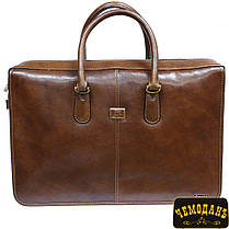 Портфель шкіряний Italico 8098 cognac коньячний, фото 2