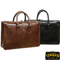 Портфель шкіряний Italico 8098 cognac коньячний, фото 3
